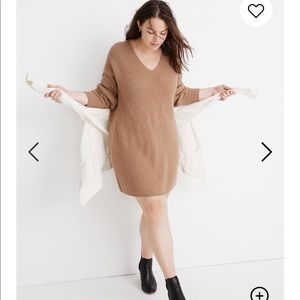 MADEWELL Relaxed V-Neck Sweater Dress